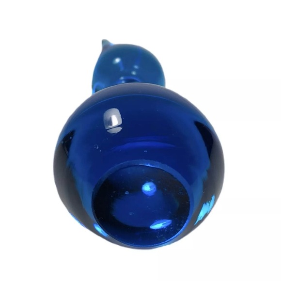 Vintage Blue Glass Cat Figurine - Picture 7 of 8